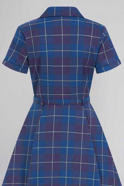 Caterina Mermaid Check Swing Dress