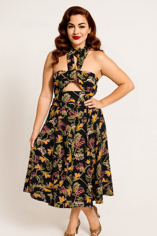 Diane Paradise Palm Swing Dress