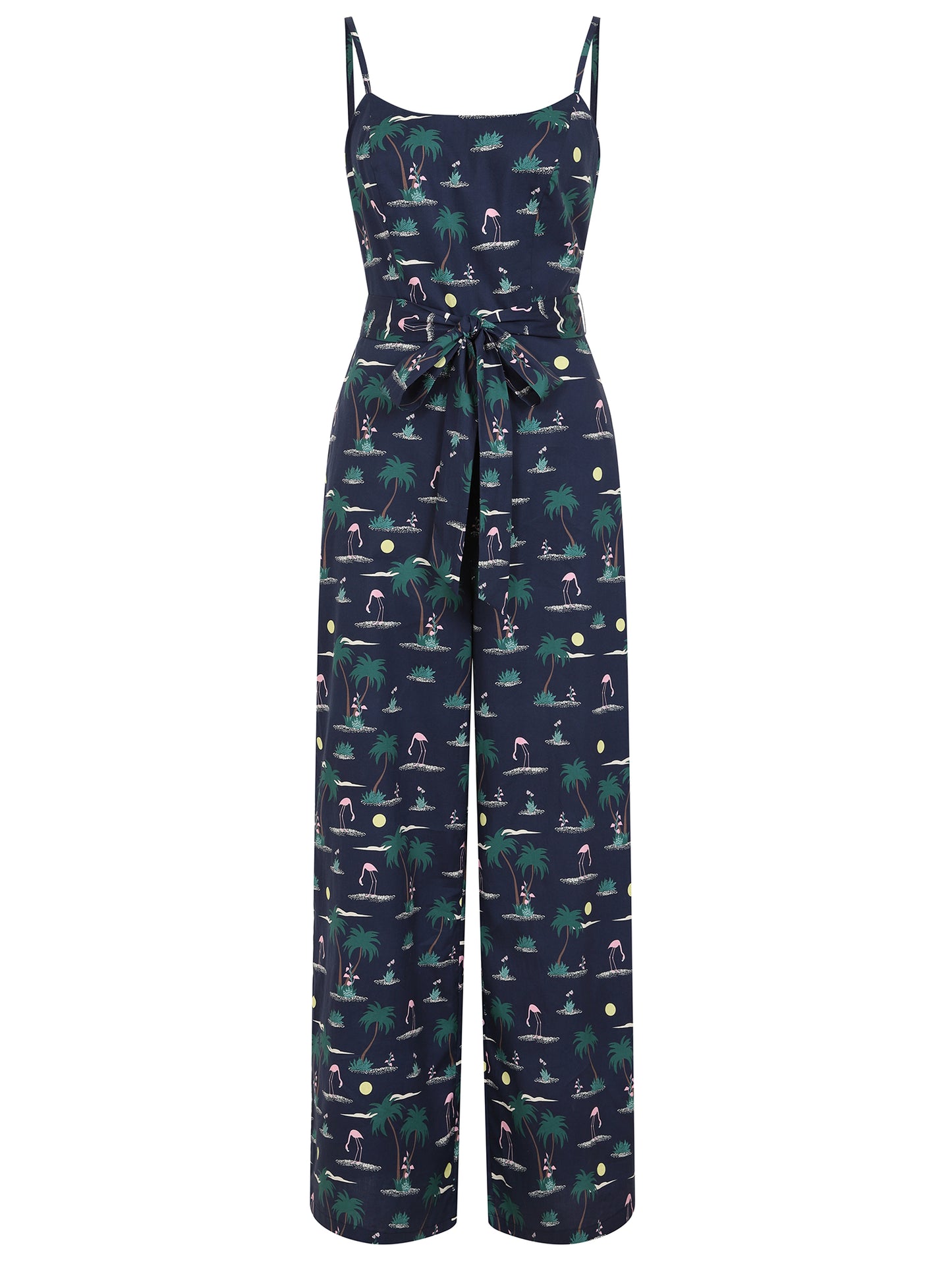 Edda Flamingo Palm Jumpsuit