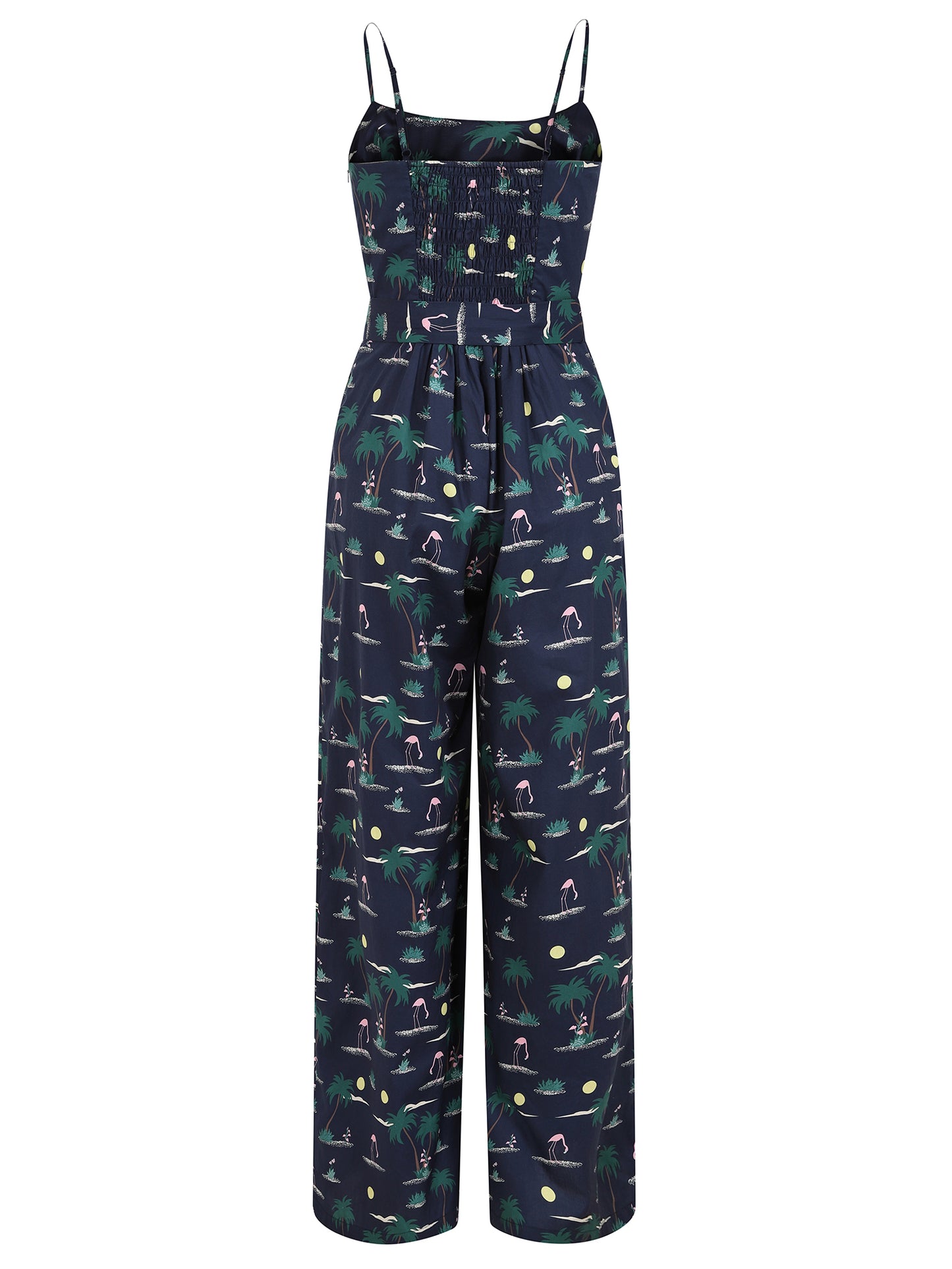 Edda Flamingo Palm Jumpsuit
