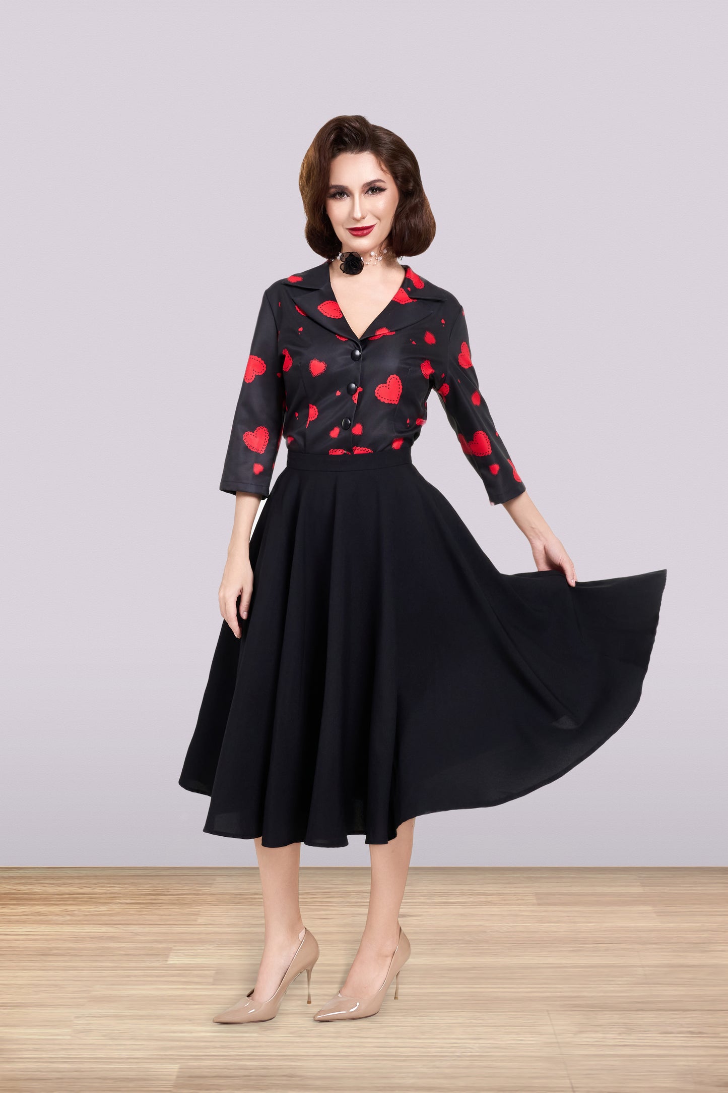 Julia Hearts Blouse 3/4