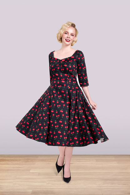 Linda Cherry Dress 3/4