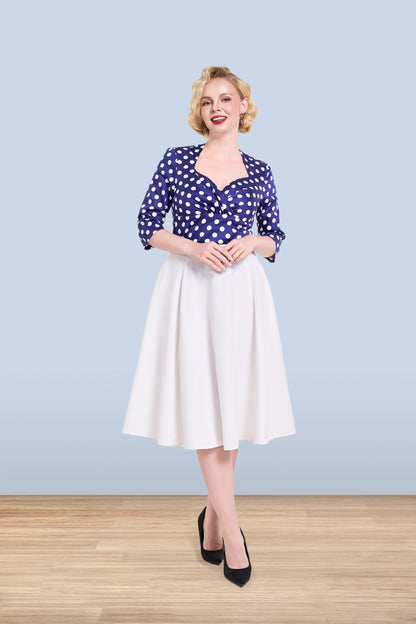 Rita Polka Blouse 3/4