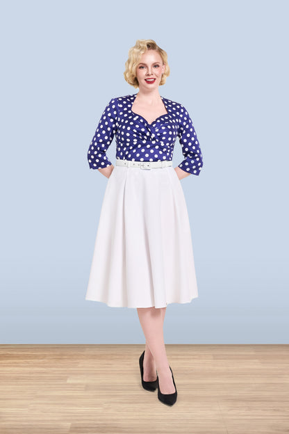 Rita Polka Blouse 3/4
