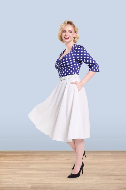 Rita Polka Blouse 3/4