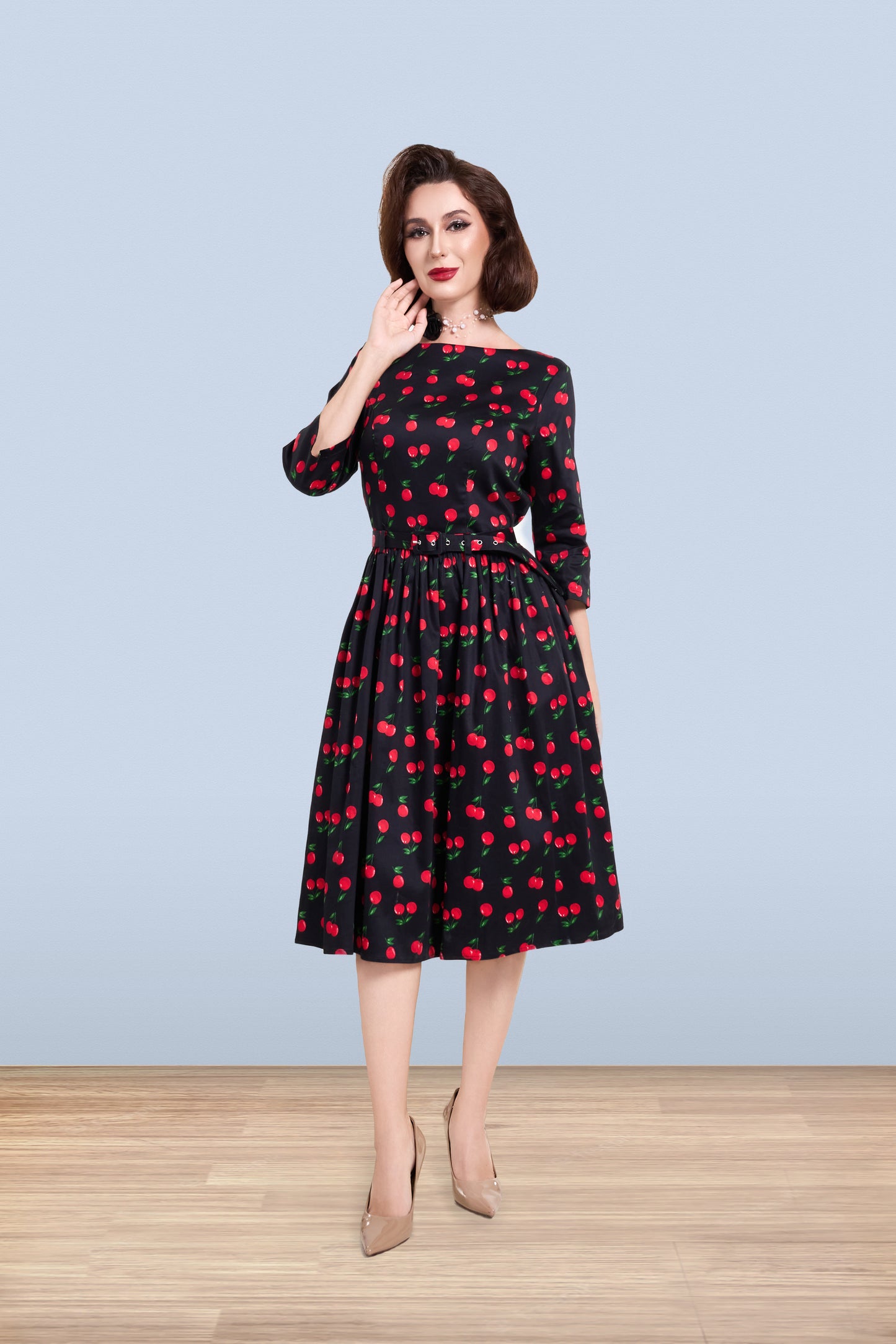 Audrey Cherry Dress 3/4