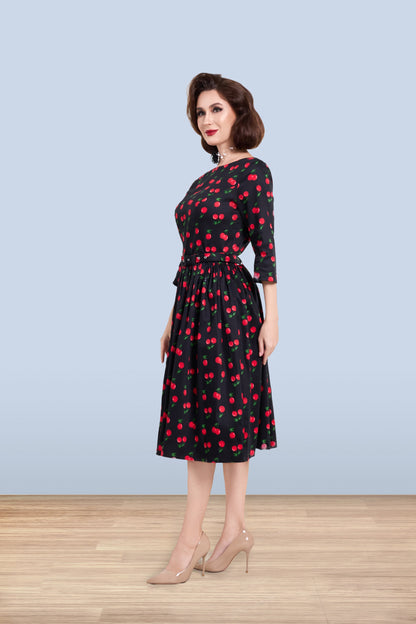 Audrey Cherry Dress 3/4
