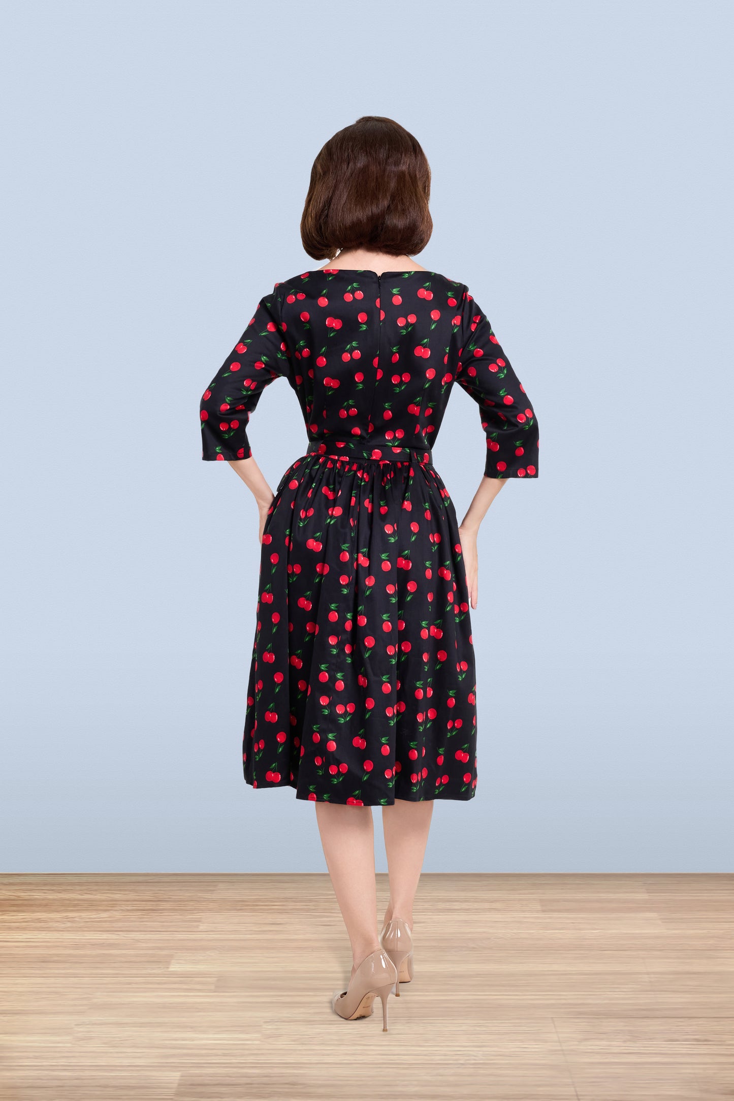 Audrey Cherry Dress 3/4