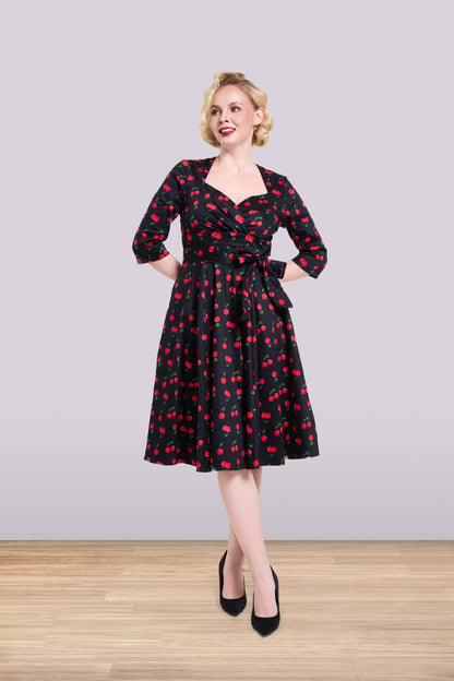 Rita Cherry Dress 3/4