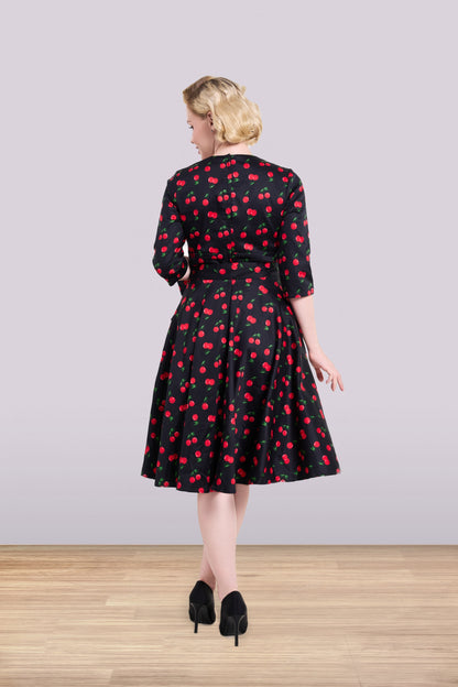 Rita Cherry Dress 3/4