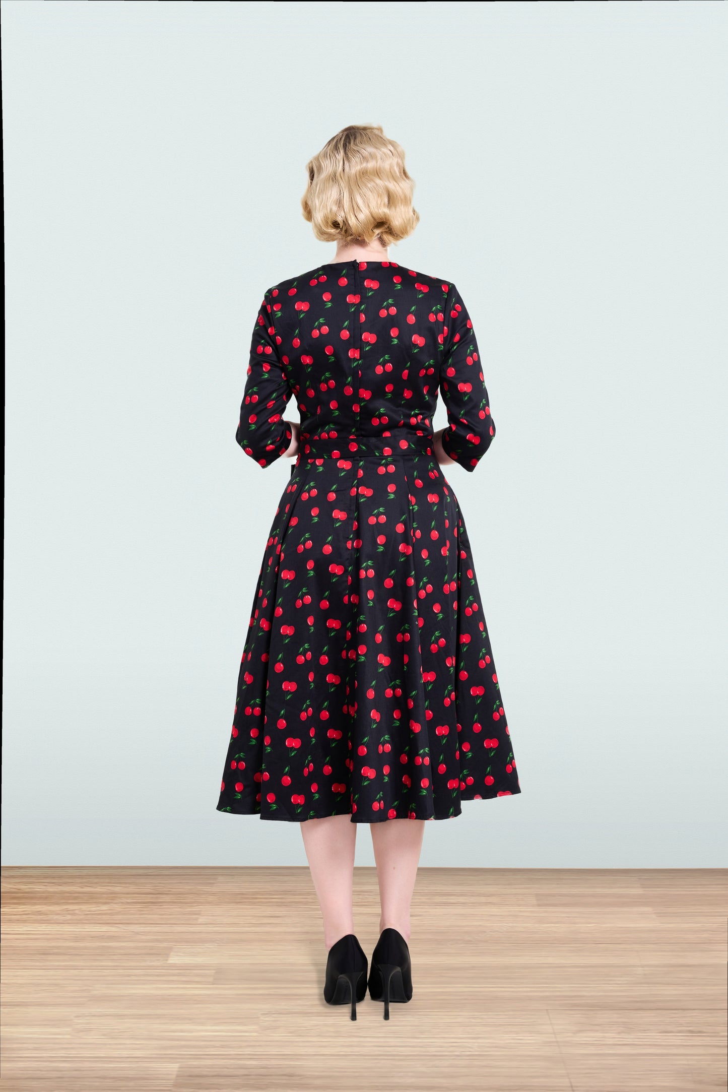 Gina Cherry Swing dress 3/4