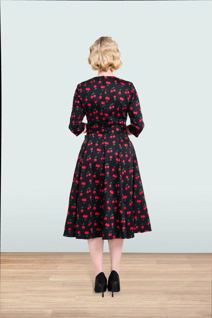 Gina Cherry Swing dress 3/4