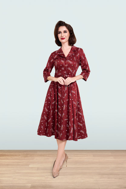 Christine Dragronfly Flared Dress 3/4