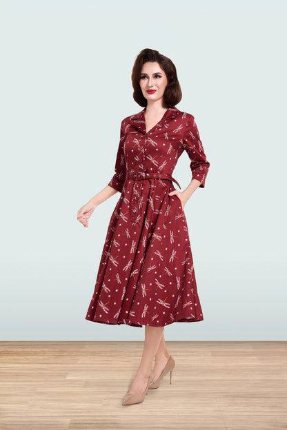 Christine Dragronfly Flared Dress 3/4