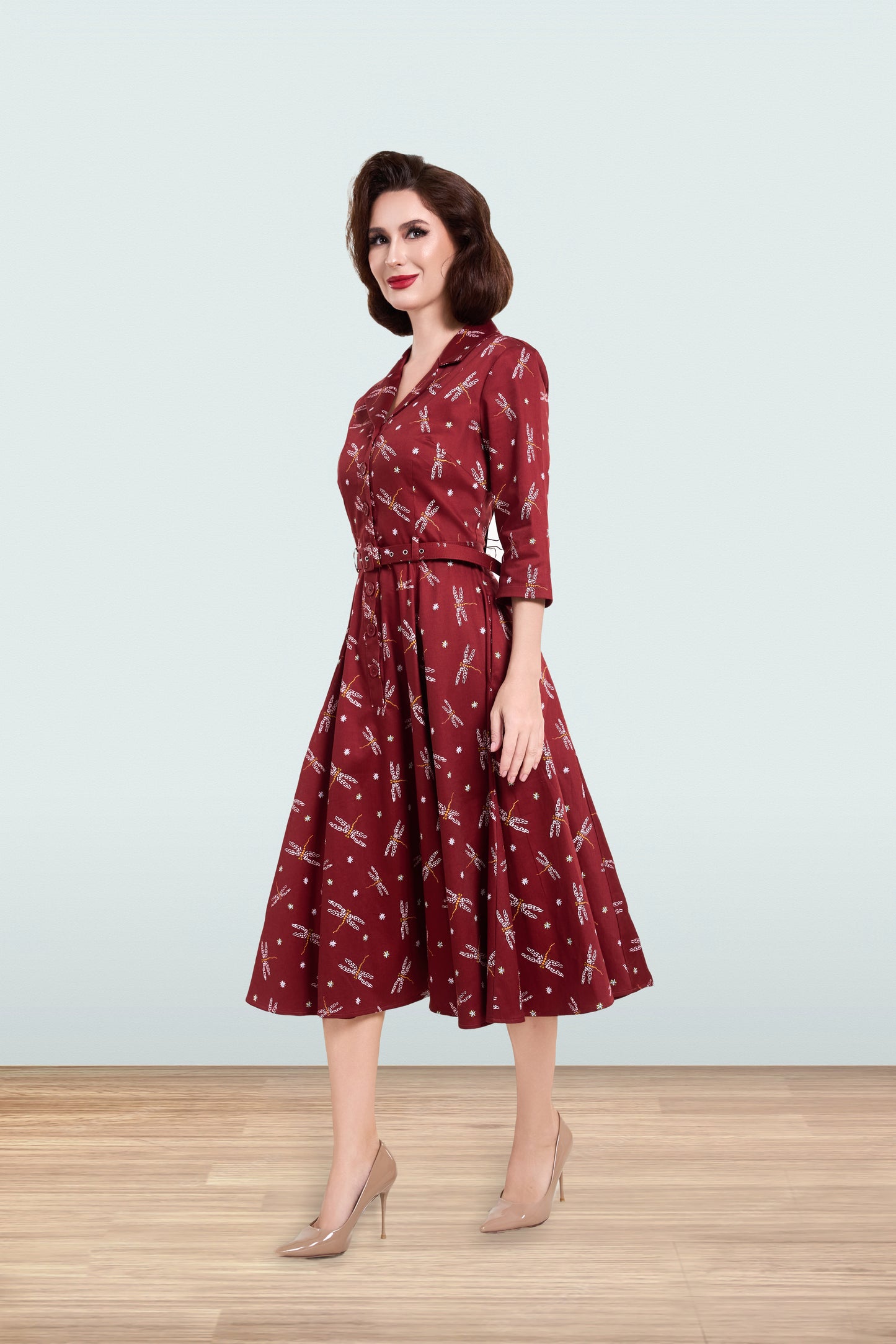 Christine Dragronfly Flared Dress 3/4