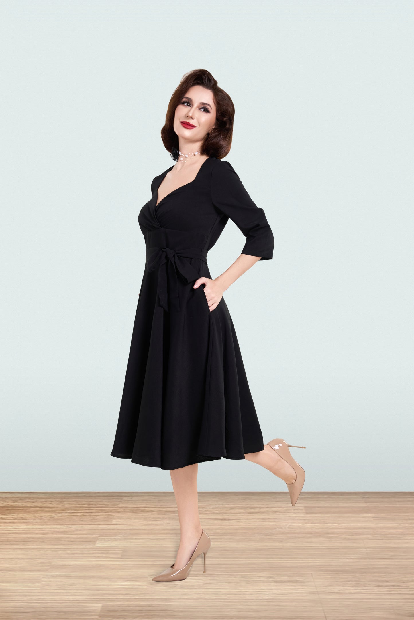 Rita Black Dress 3/4