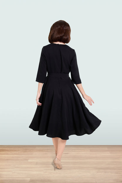 Rita Black Dress 3/4