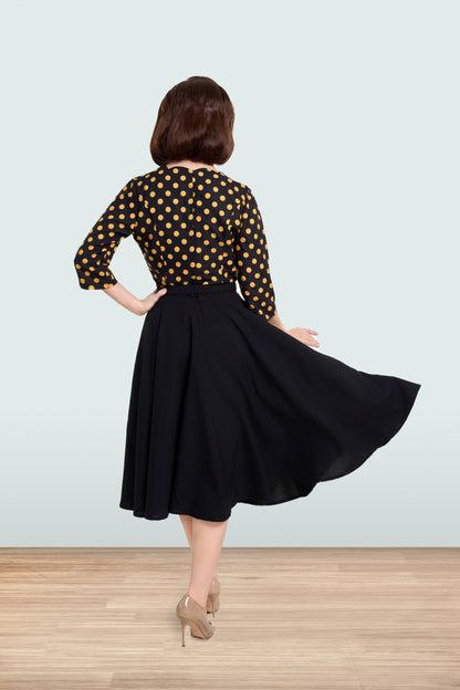 Odrie Polka Blouse 3/4