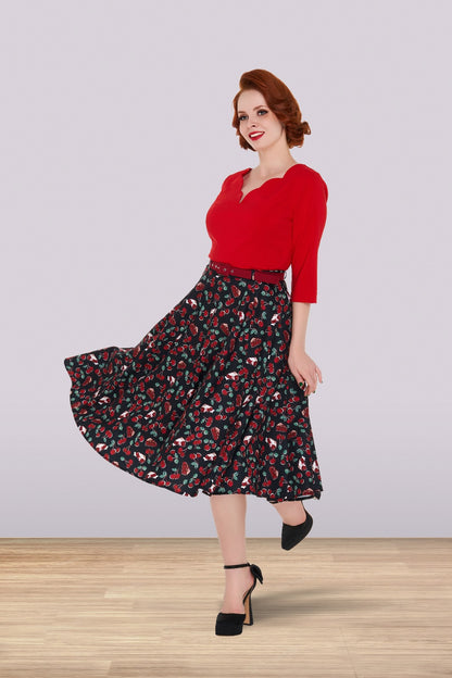 Christine Cherry Skirt