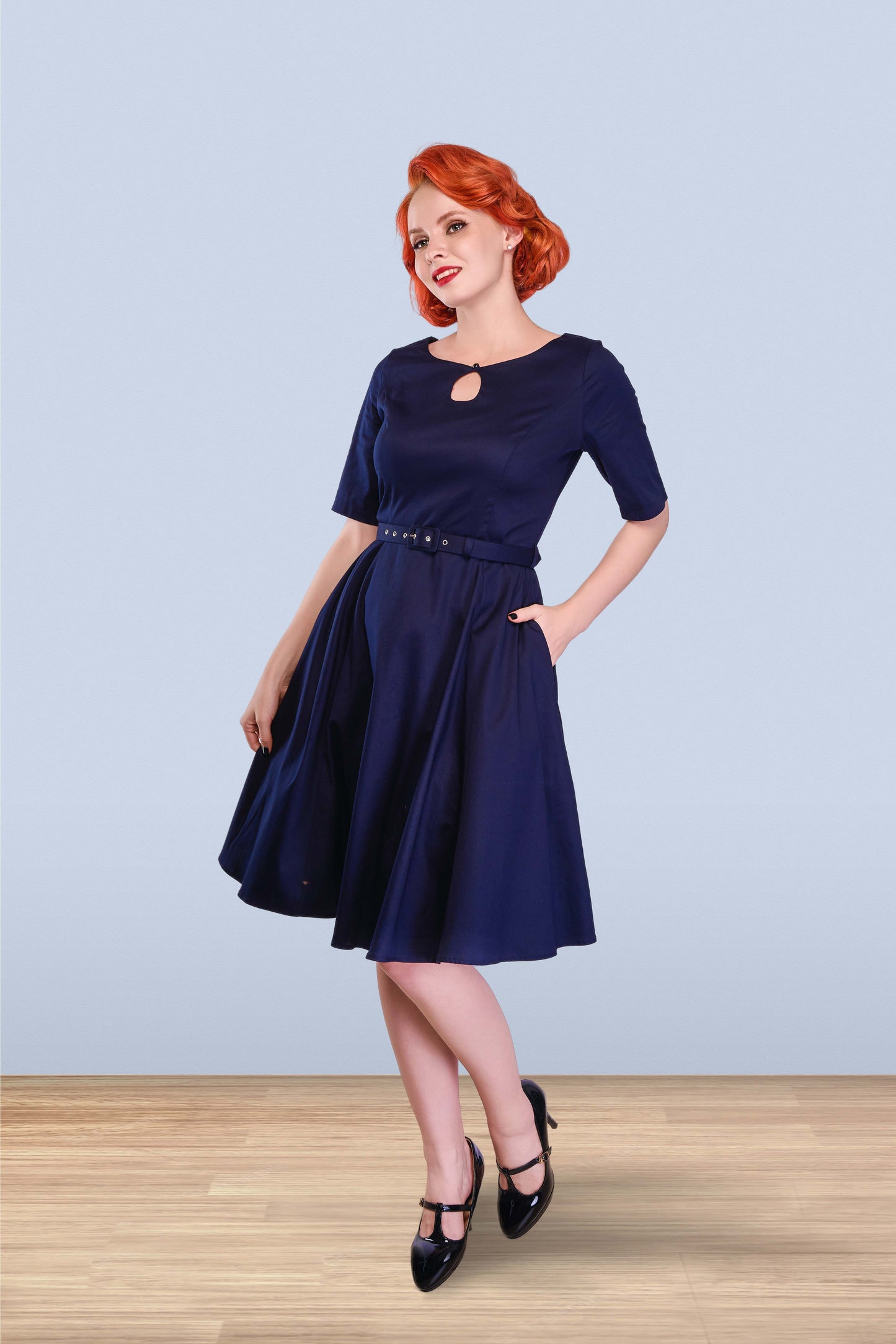 Audrey Keyhole Swing Dress – Lindy Bop