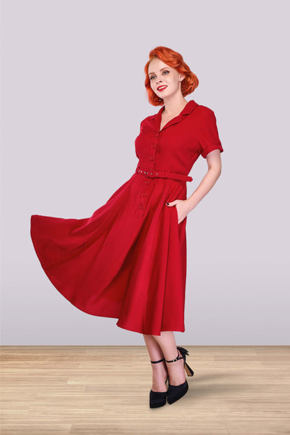 Vestido acampanado Christine Poly