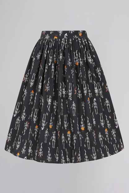 Jasmine Skeleton Boo-gie Swing Skirt