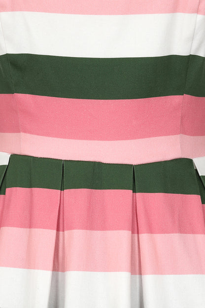 Jill Floral Stripe Swing Dress