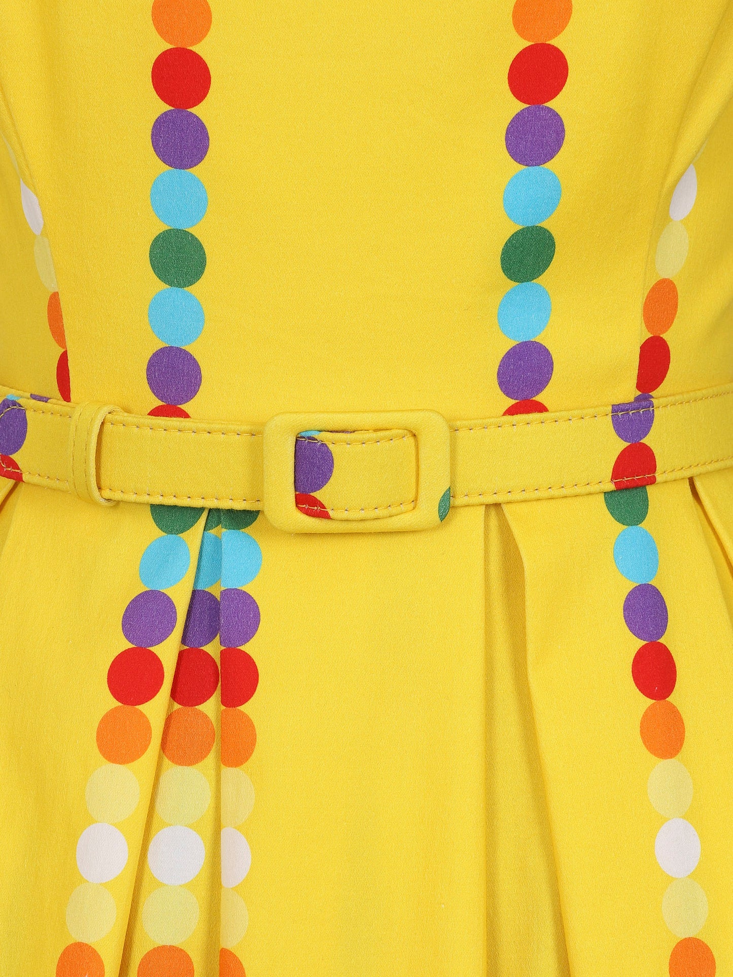 Jill Rainbow Polka Stripe Swing Dress