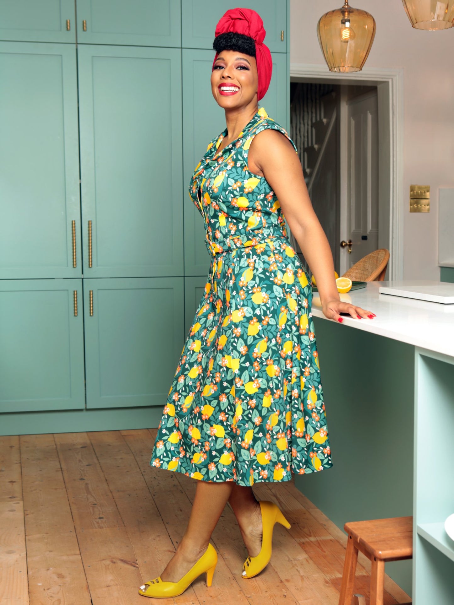 Leonie Lemon Bloom Swing Dress