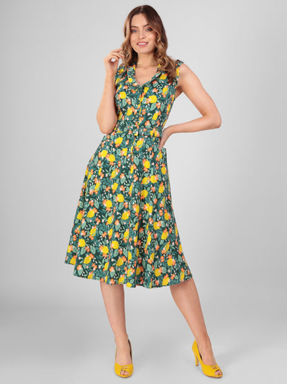 Leonie Lemon Bloom Swing Dress