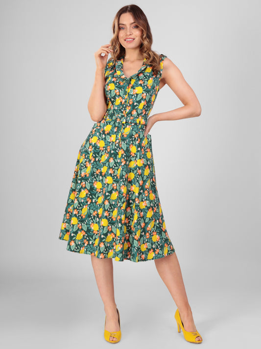 Leonie Lemon Bloom Swing Dress