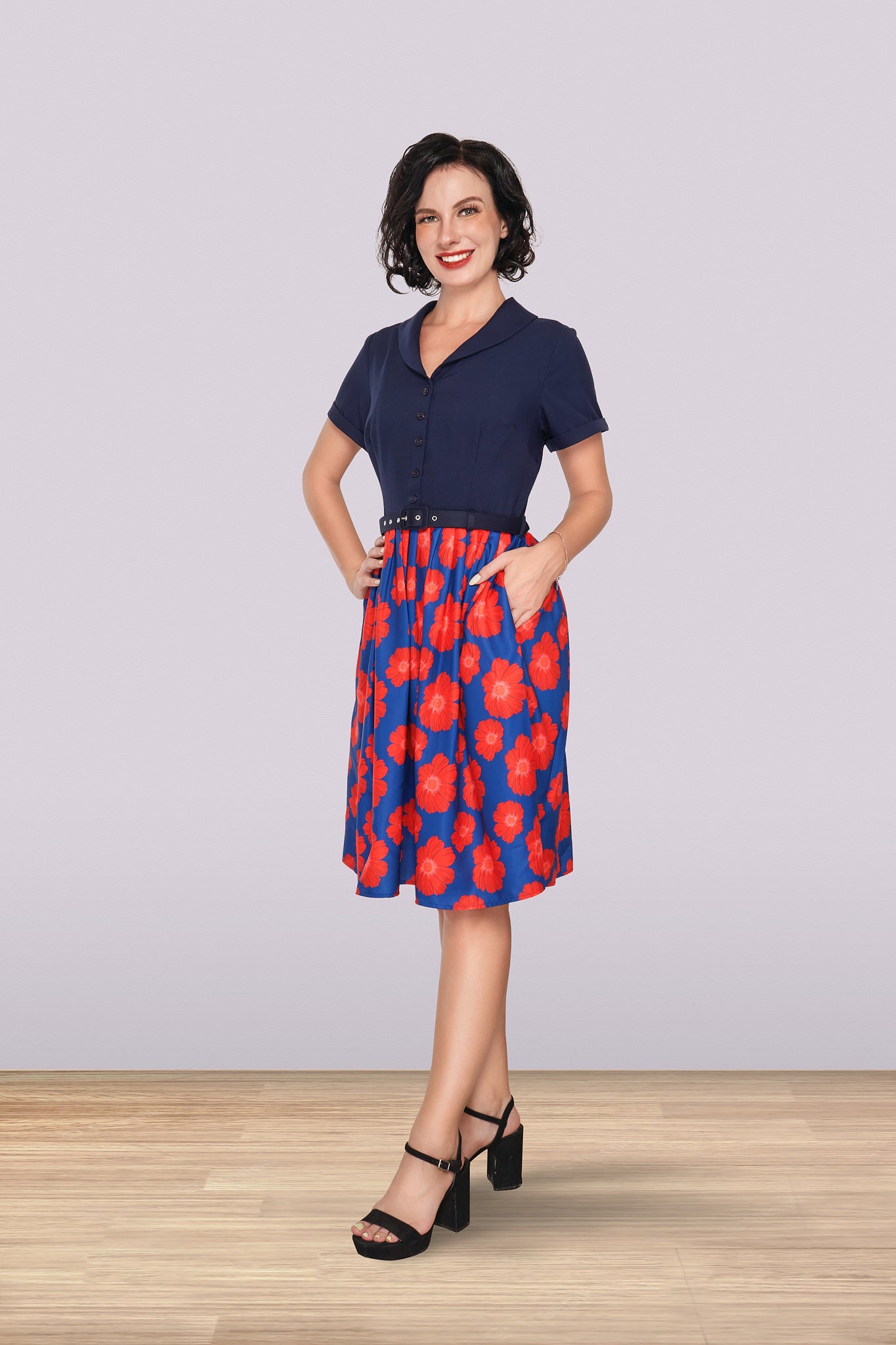 Yvonne Pleated Dress