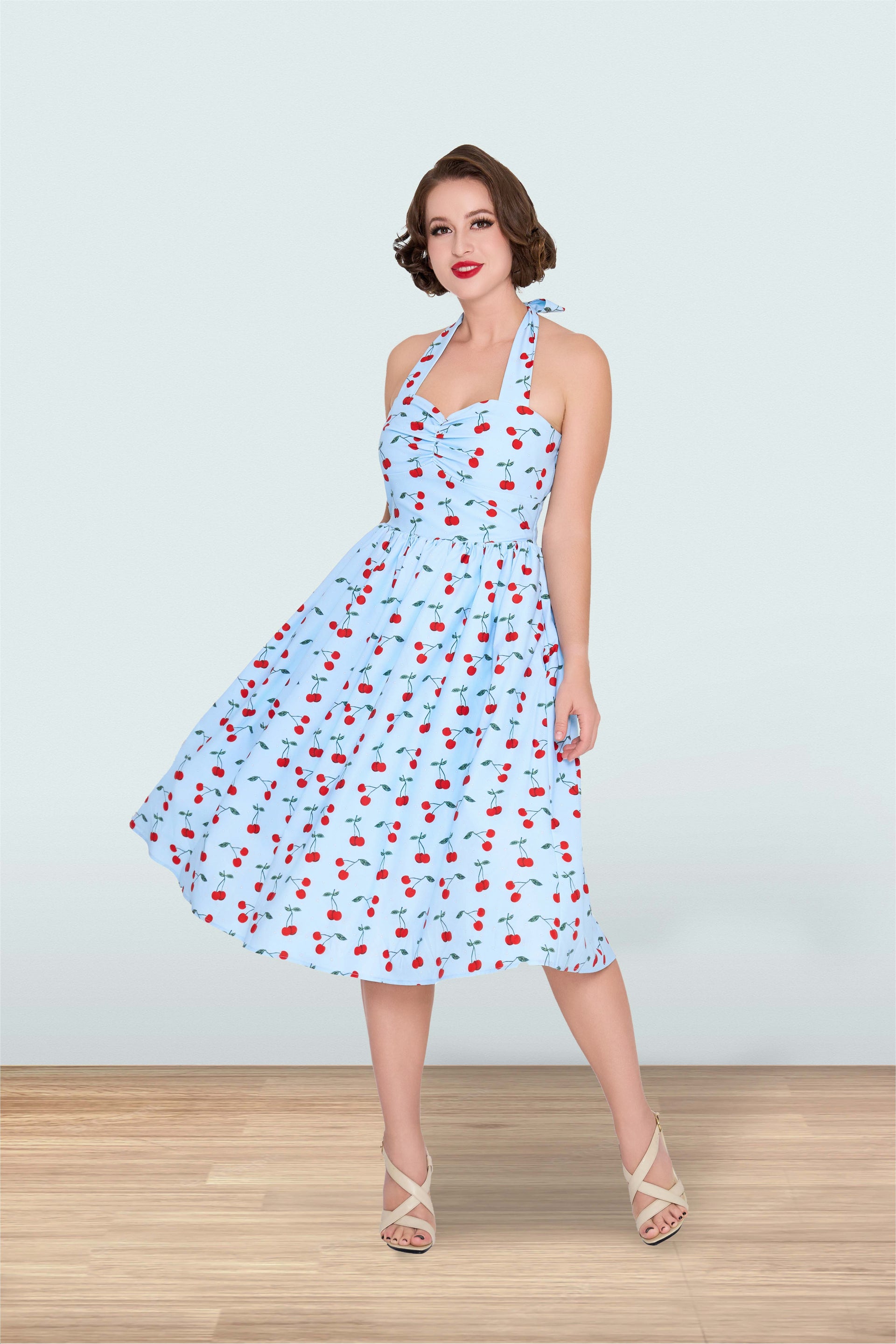 Lindy Bop Blue Polka Dot Dress Polka Dot Lindy Bop Bee Dress Lindy