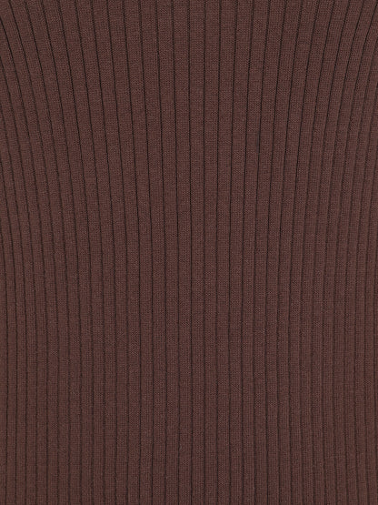 Mark Texture Knitted Jumper Brown
