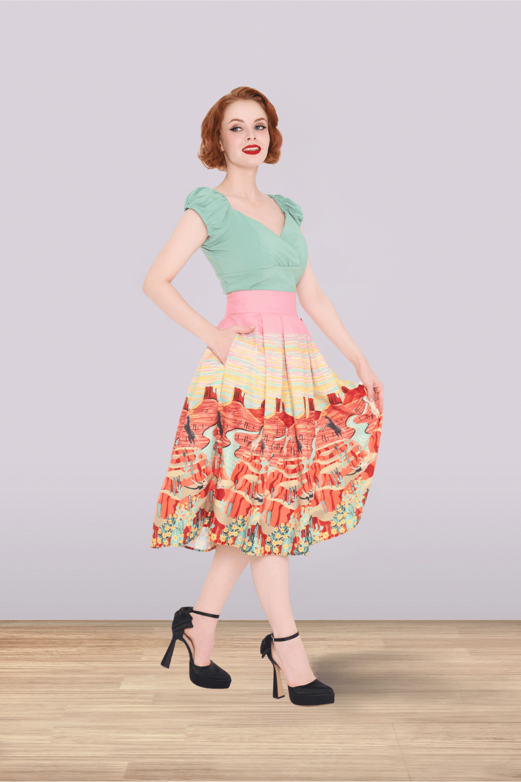 Marnie Western Horses Skirt
