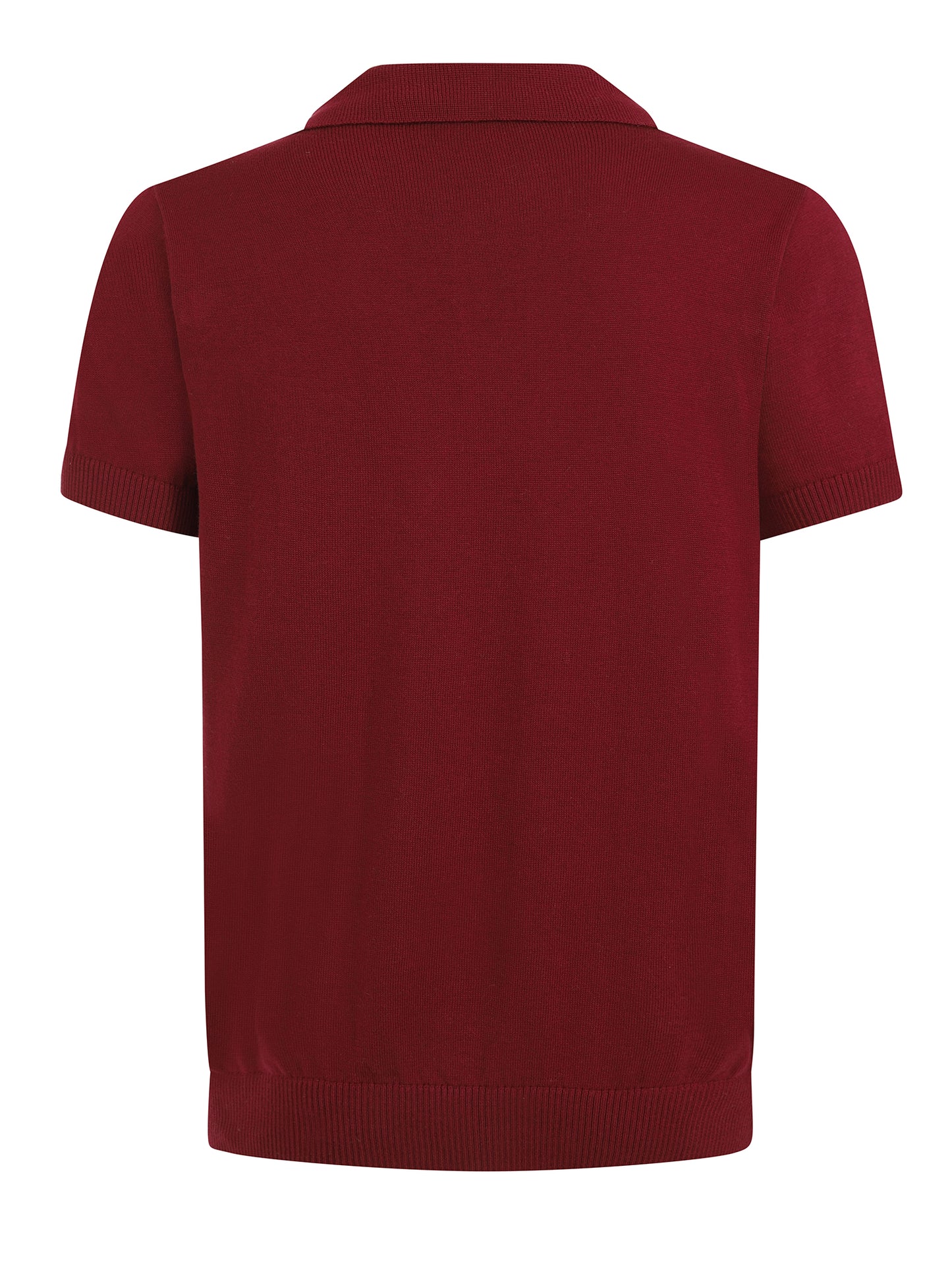 Pablo Plain Knitted Polo Burgundy