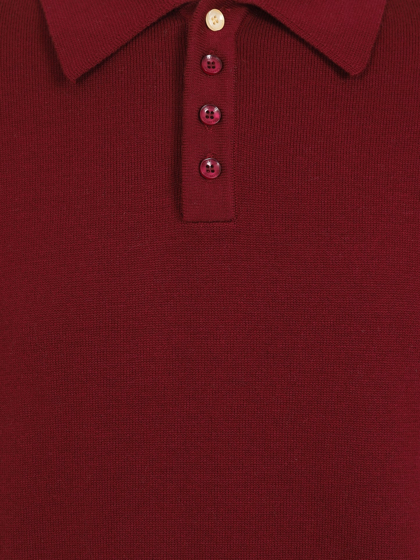 Pablo Plain Knitted Polo Burgundy