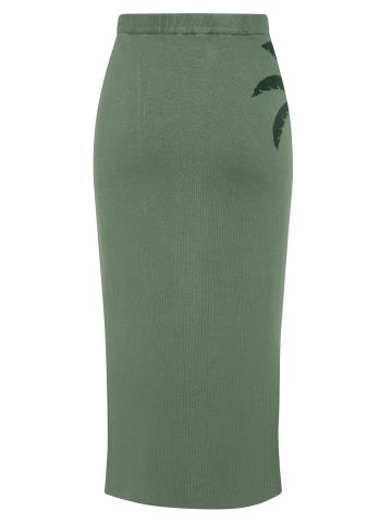 Patty Palm Knitted Pencil Skirt