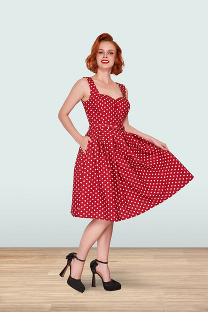 Patty Polka Flared Dress