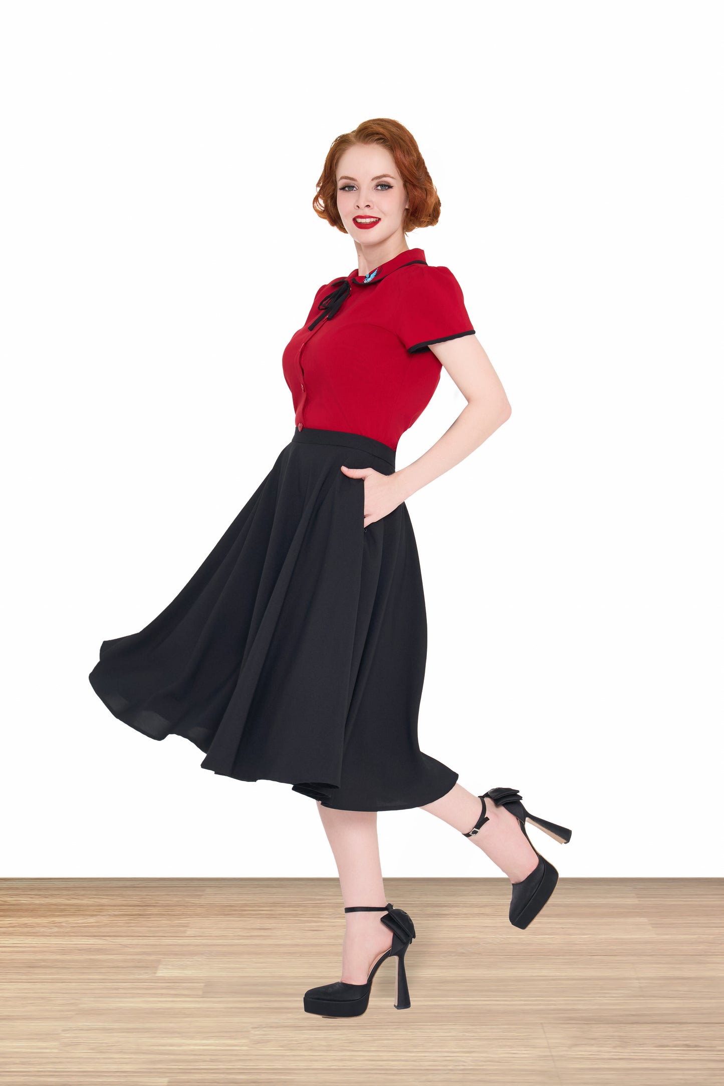 Tracey Mae Blouse Red
