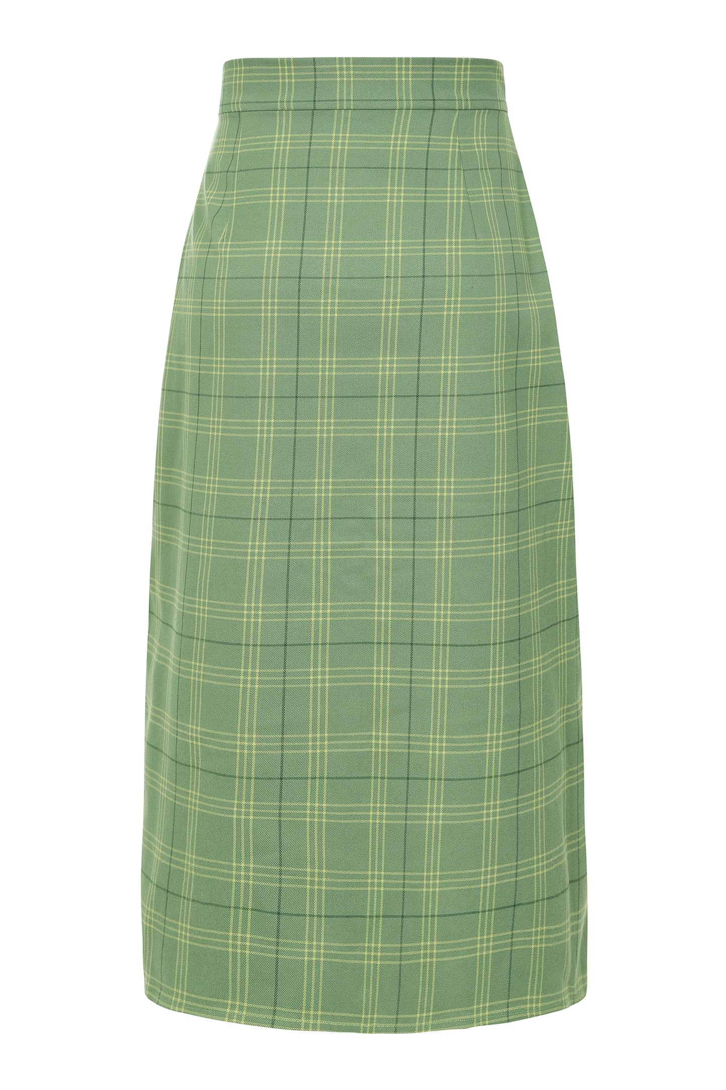 Renee Leaf Check Midi Skirt