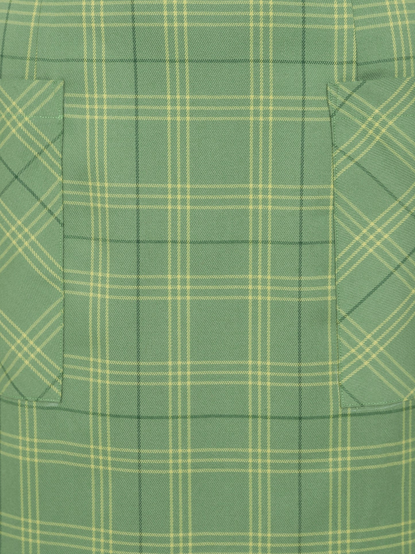 Renee Leaf Check Midi Skirt
