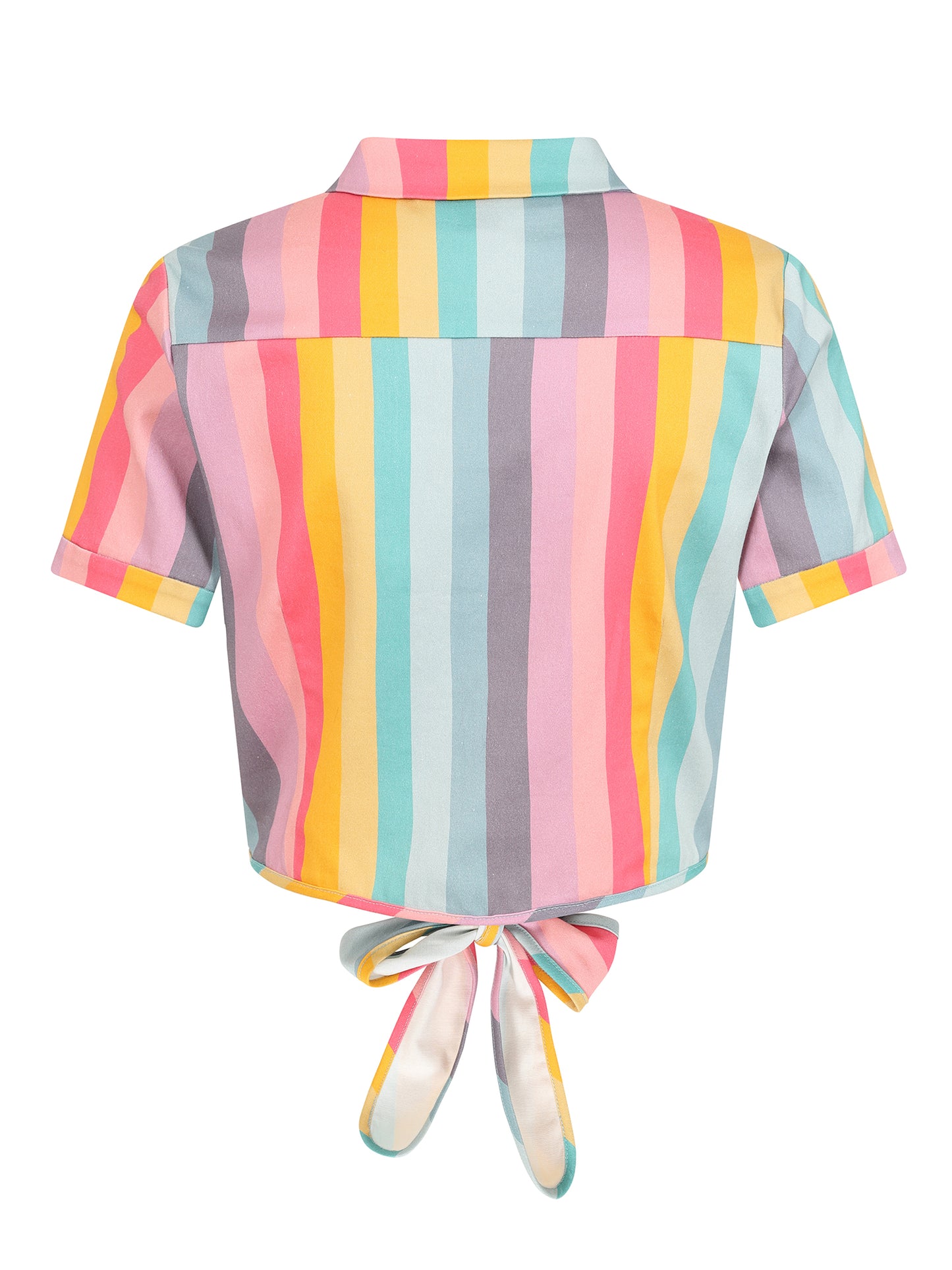 Sammy Dreamy Rainbow Stripe Tie Blouse