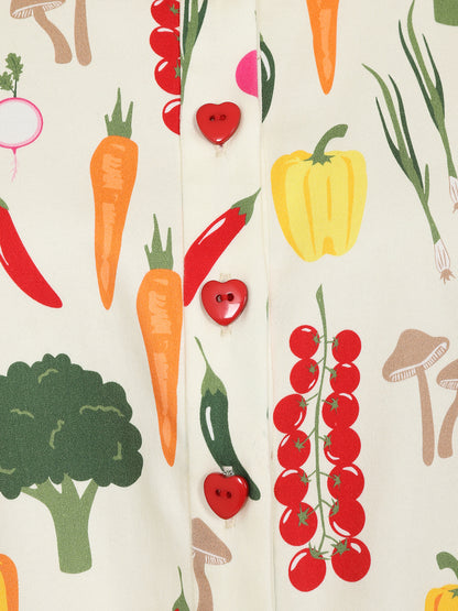 Sammy Vegetable Medley Tie Blouse