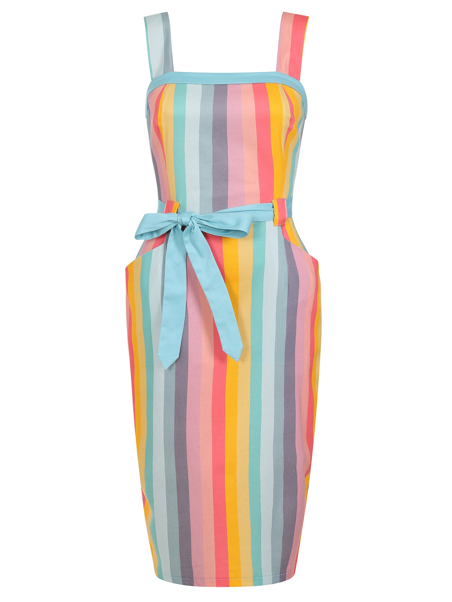 Tess Dreamy Rainbow Stripe Pencil Dress