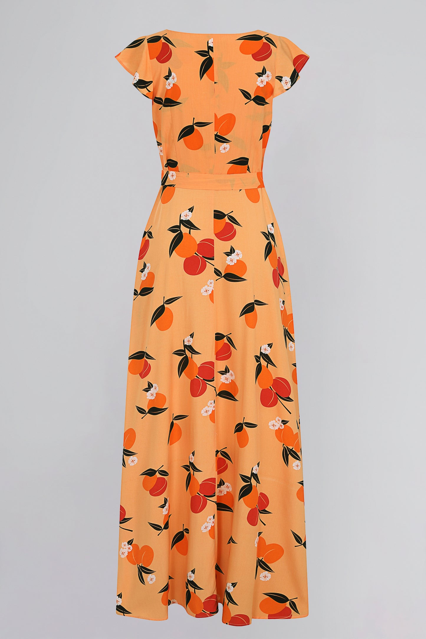 Thelma Mid-Century Apricot Maxi Dress