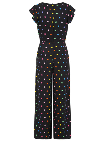 Thelma Rainbow Polka Dot Jumpsuit