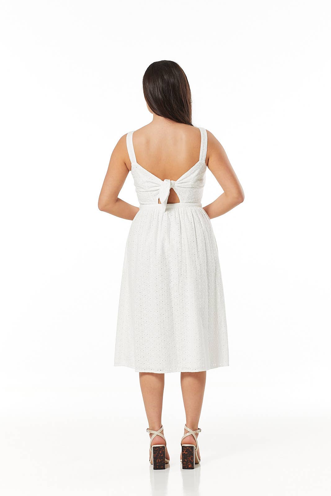 Remmy Org Cotton Anglaise Sun dress White Dress