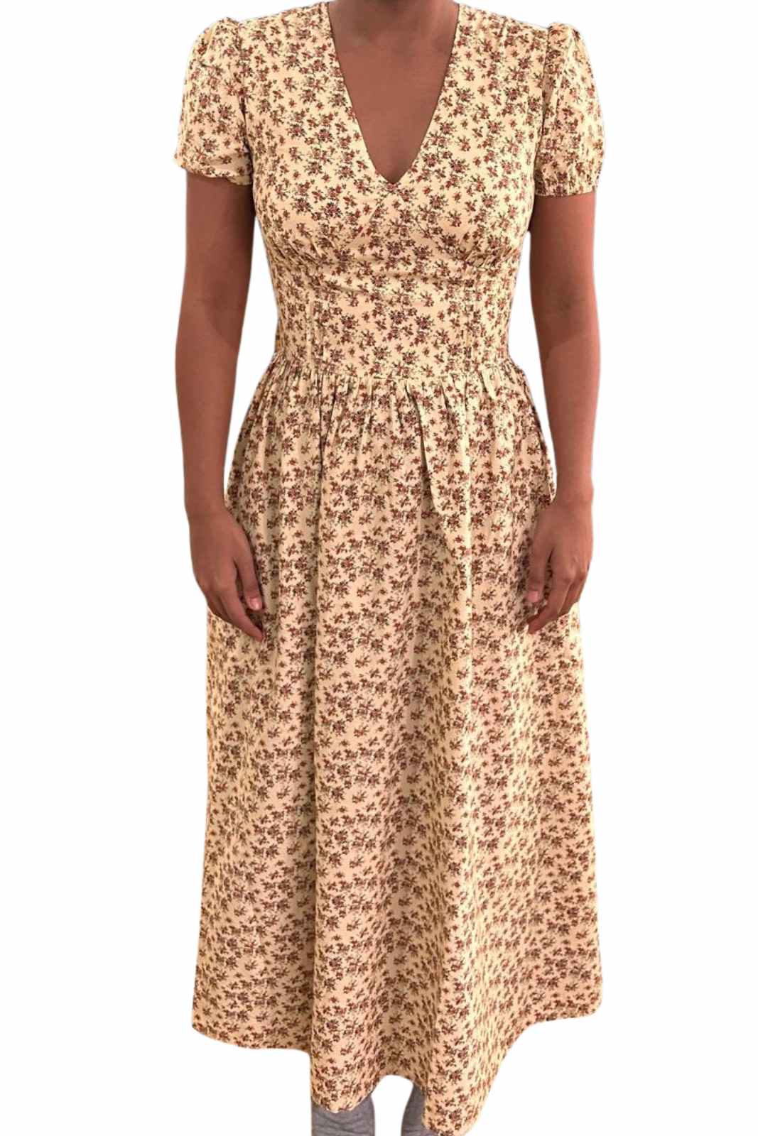 Alba Printed Midi Swing Dress