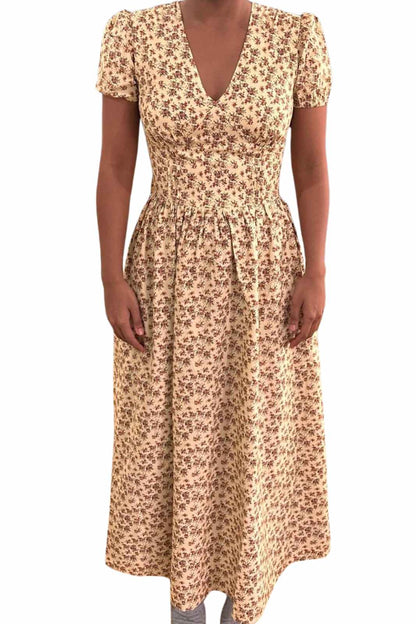 Alba Printed Midi Swing Dress